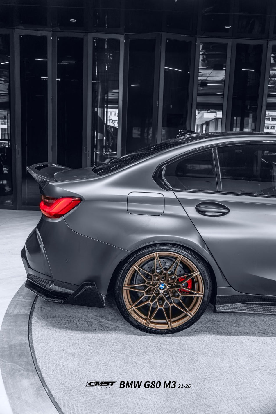 CMST - BMW M3 G80 DRY CARBON FIBER REAR BOOT TRUNK DUCKTAIL SPOILER - Aero Carbon UK