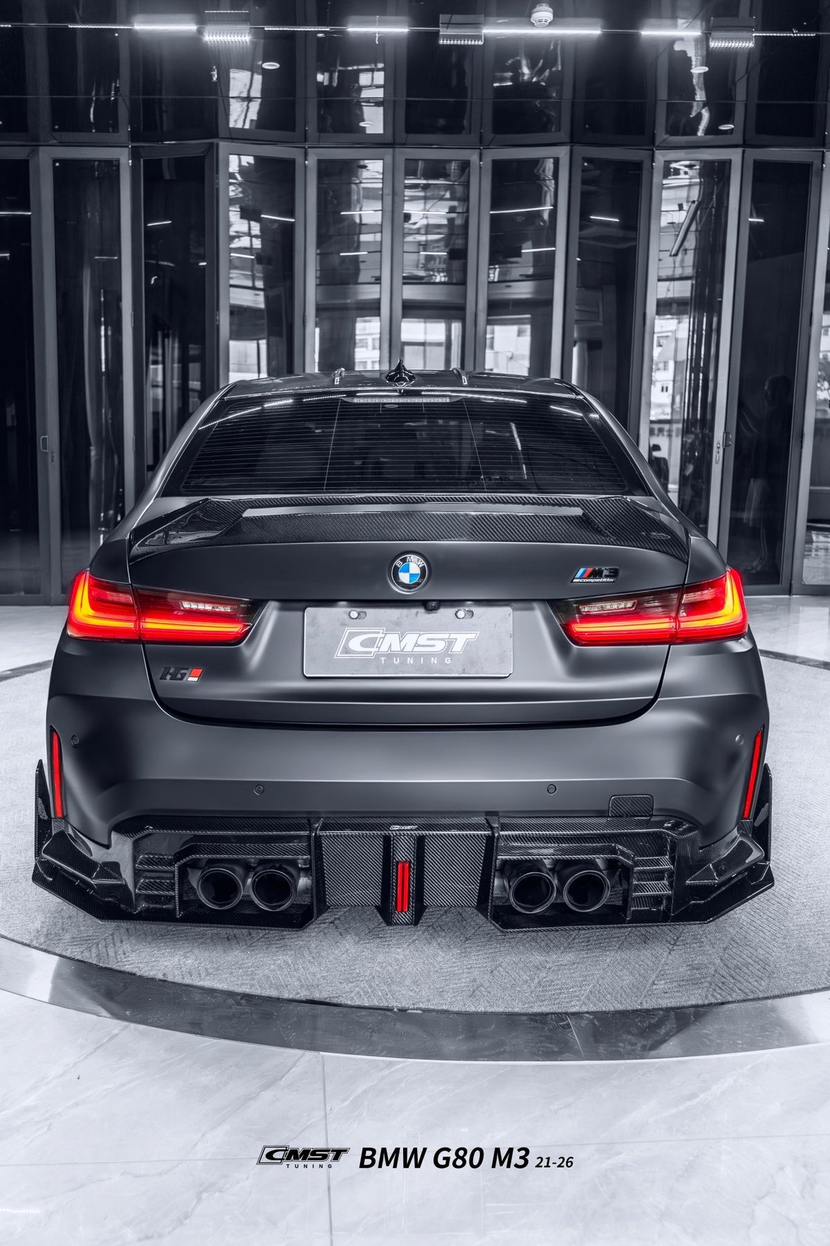 CMST - BMW M3 G80 DRY CARBON FIBER REAR BOOT TRUNK DUCKTAIL SPOILER - Aero Carbon UK
