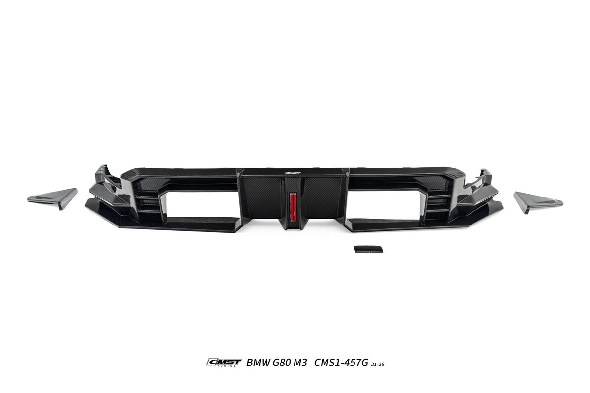 CMST - BMW M3 G80 DRY CARBON FIBER REAR LED DIFFUSER V2 - Aero Carbon UK