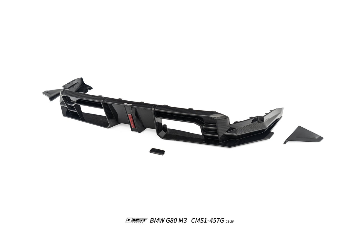 CMST - BMW M3 G80 DRY CARBON FIBER REAR LED DIFFUSER V2 - Aero Carbon UK