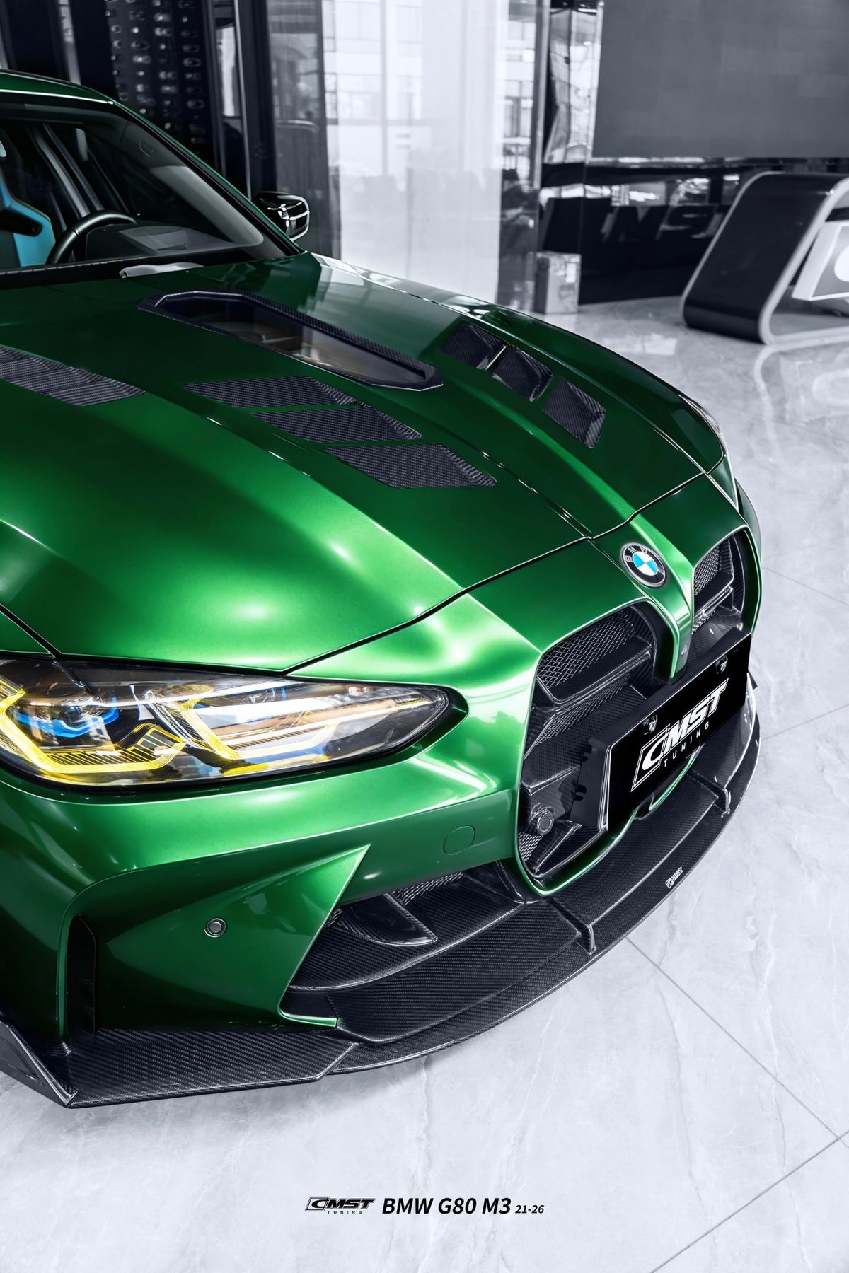 CMST - BMW M3 G80 /M4 G82 DRY CARBON FIBER FRONT LIP V3 - Aero Carbon UK