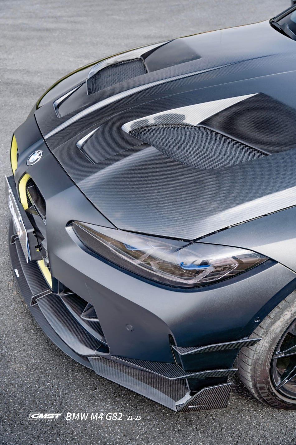 CMST - BMW M3 G80 / M4 G82 DRY CARBON FIBER HOOD BONNET V2 - Aero Carbon UK