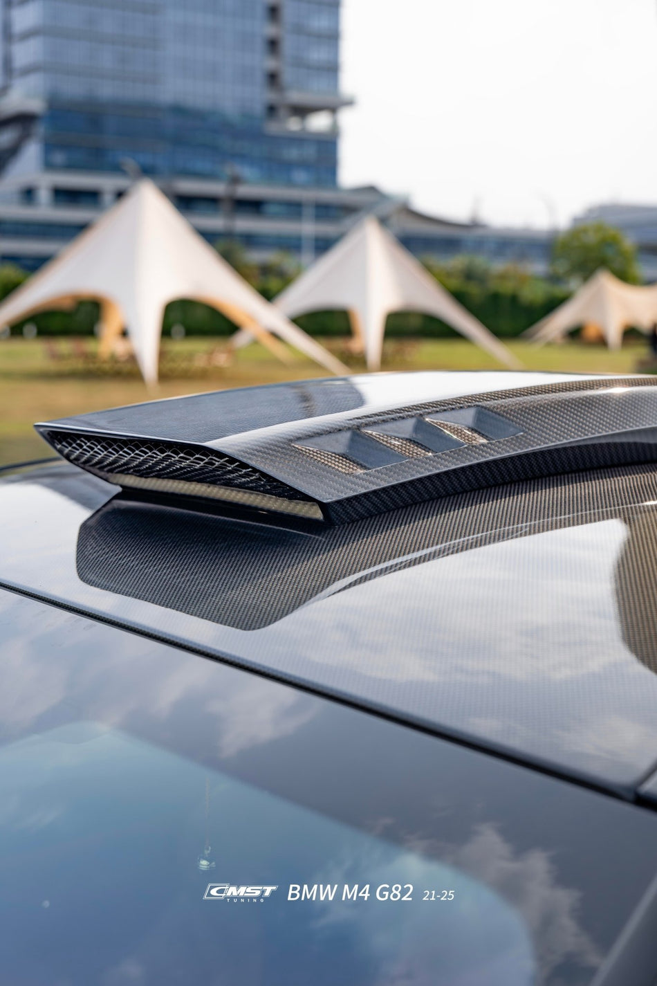 CMST - BMW M4 G82 DRY CARBON FIBER ROOF SCOOP - Aero Carbon UK