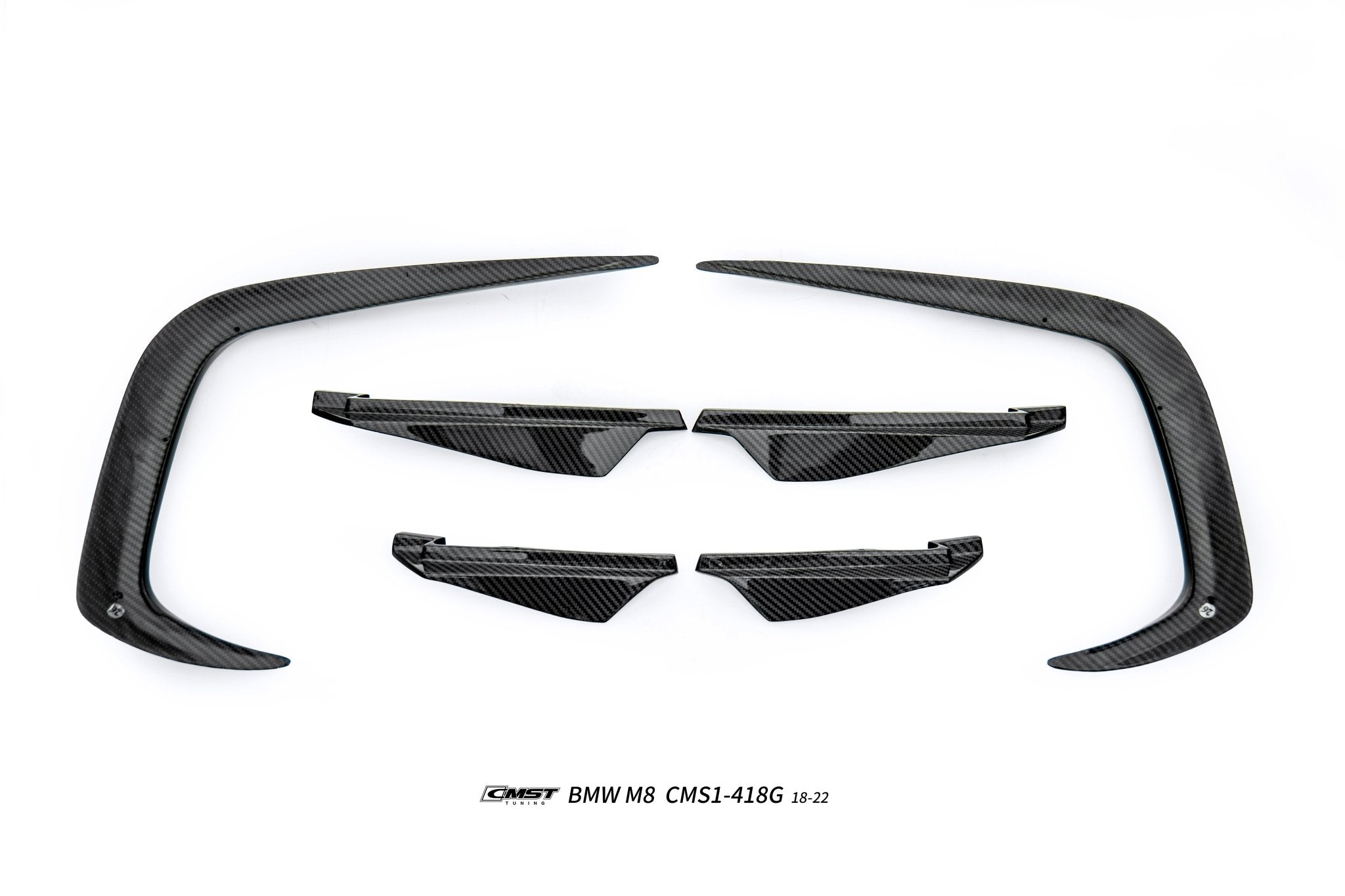 CMST - BMW M8 F92 DRY CARBON FIBER FRONT BUMPER AIR INLETS AND CANARDS - Aero Carbon UK