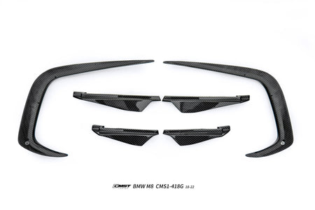 CMST - BMW M8 F92 DRY CARBON FIBER FRONT BUMPER AIR INLETS AND CANARDS - Aero Carbon UK
