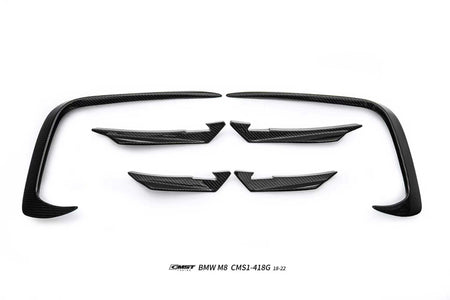 CMST - BMW M8 F92 DRY CARBON FIBER FRONT BUMPER AIR INLETS AND CANARDS - Aero Carbon UK