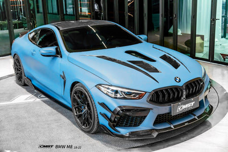 CMST - BMW M8 F92 DRY CARBON FIBER FRONT BUMPER AIR INLETS AND CANARDS - Aero Carbon UK