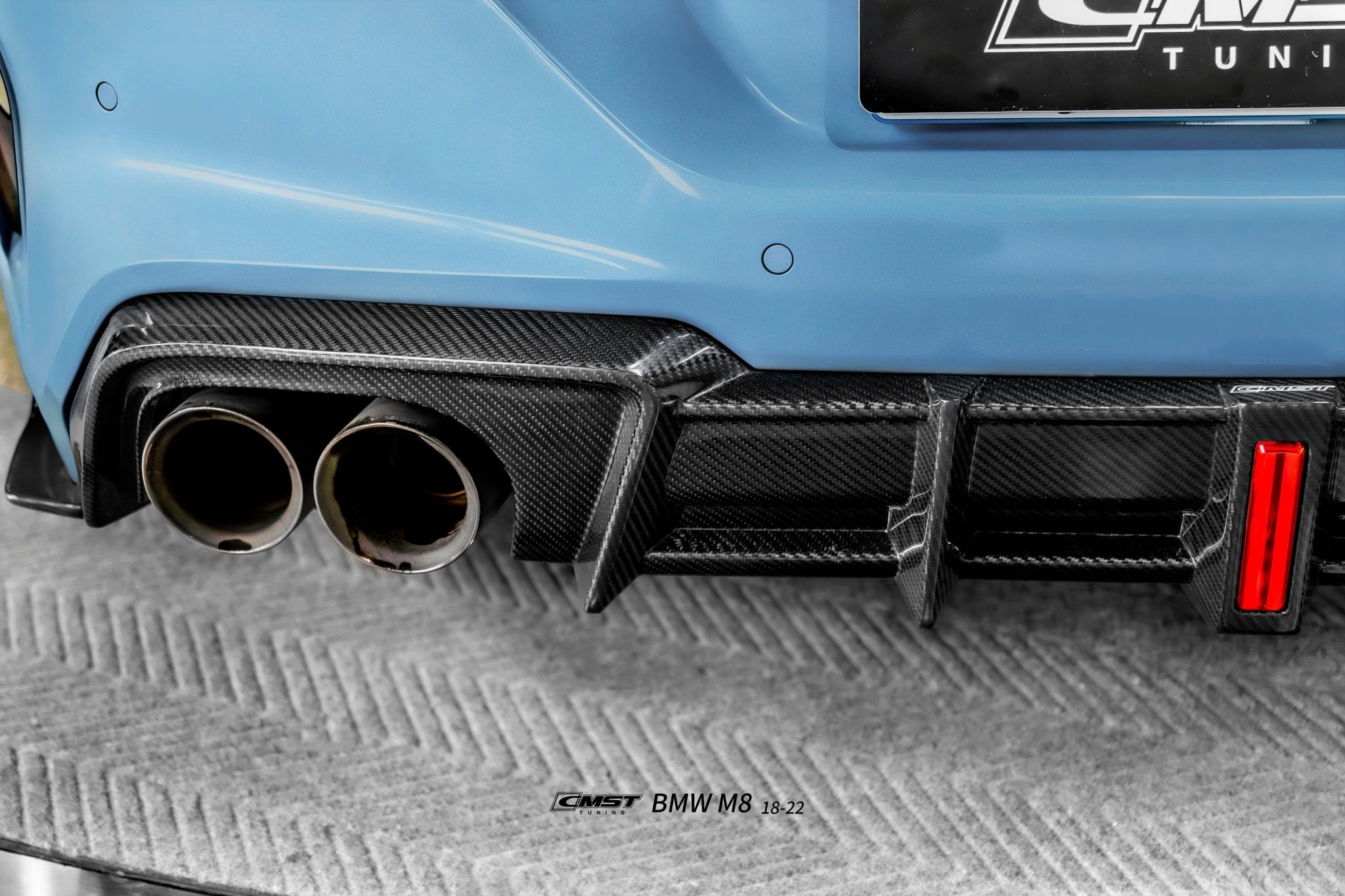 CMST - BMW M8 F92 DRY CARBON FIBER REAR LED DIFFUSER - Aero Carbon UK