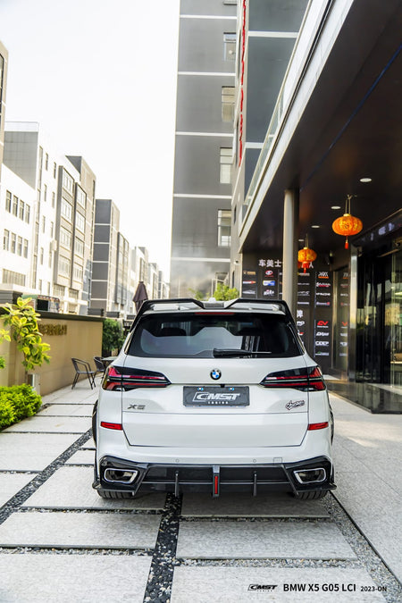 CMST - BMW X5 G05 LCI DRY CARBON FIBRE LED REAR DIFFUSER - Aero Carbon UK