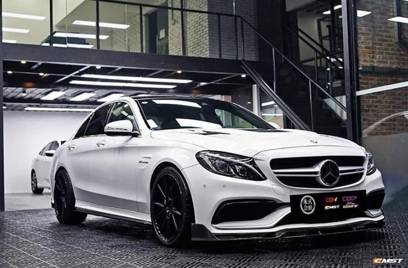 CMST Carbon Fiber Front Lip for Mercedes Benz C63 C63S AMG Sedan & Coupe 2015-ON - Aero Carbon UK