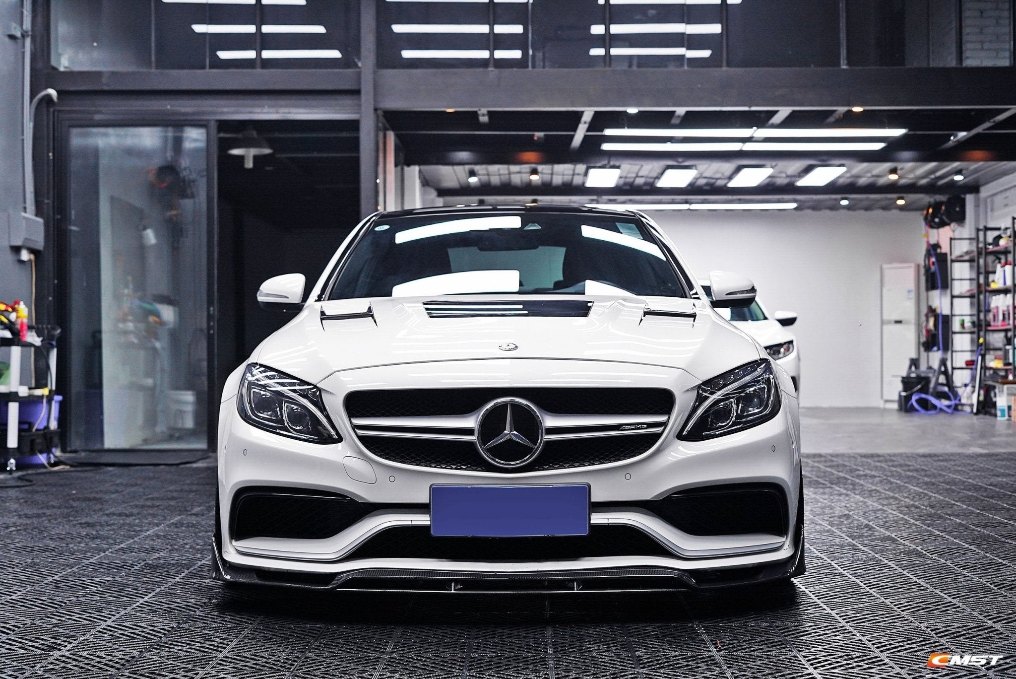 CMST Carbon Fiber Front Lip for Mercedes Benz C63 C63S AMG Sedan & Coupe 2015-ON - Aero Carbon UK