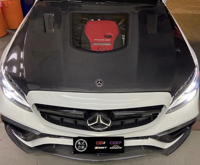 CMST Carbon Fiber Front Lip for Mercedes Benz C63 C63S AMG Sedan & Coupe 2015-ON - Aero Carbon UK