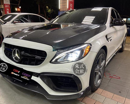 CMST Carbon Fiber Front Lip for Mercedes Benz C63 C63S AMG Sedan & Coupe 2015-ON - Aero Carbon UK