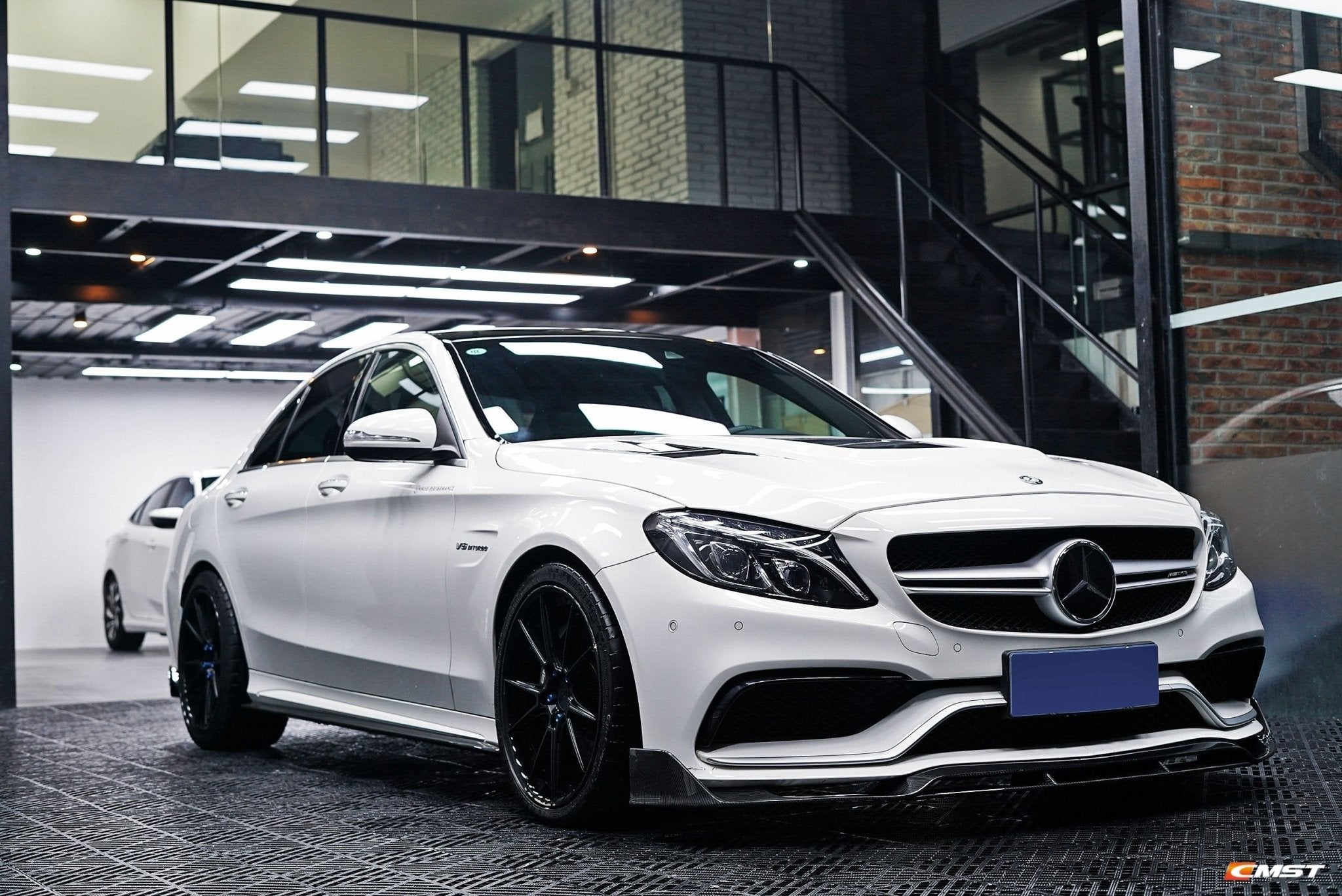 CMST Carbon Fiber Front Lip for Mercedes Benz C63 C63S AMG Sedan & Coupe 2015-ON - Aero Carbon UK