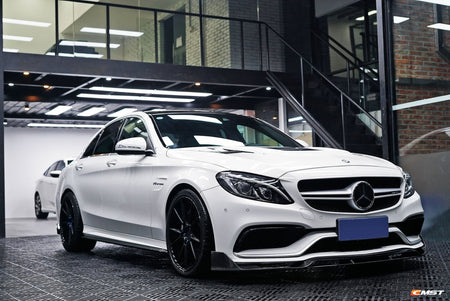 CMST Carbon Fiber Front Lip for Mercedes Benz C63 C63S AMG Sedan & Coupe 2015-ON - Aero Carbon UK