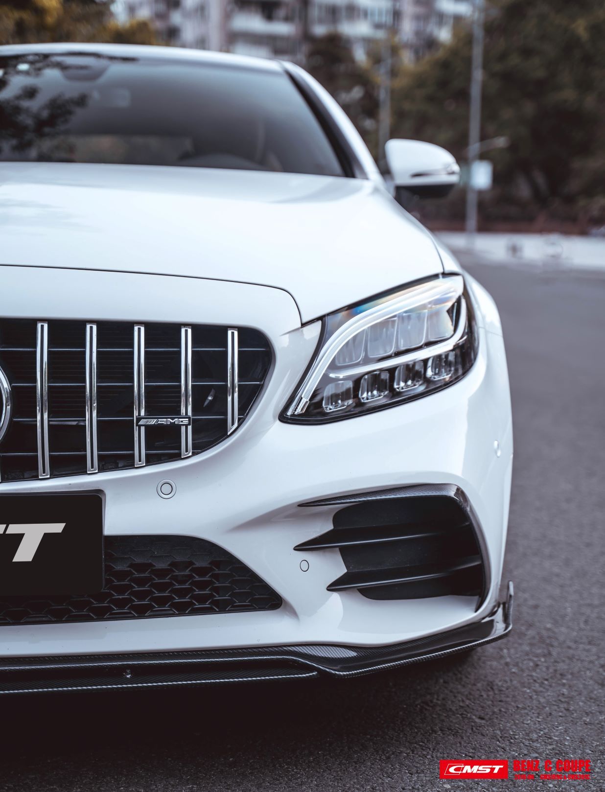 CMST Carbon Fiber Front Lip Splitter for Mercedes Benz C Coupe W205(2019-ON) - Aero Carbon UK