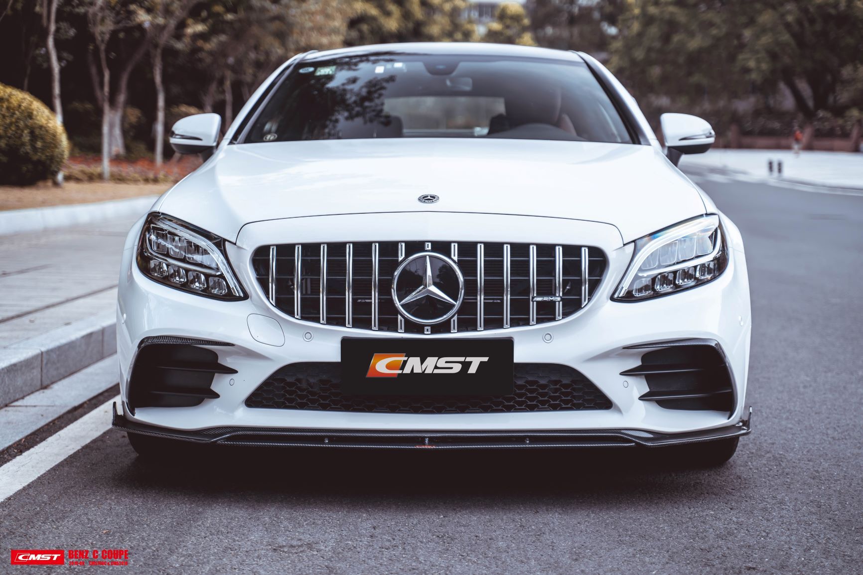 CMST Carbon Fiber Front Lip Splitter for Mercedes Benz C Coupe W205(2019-ON) - Aero Carbon UK