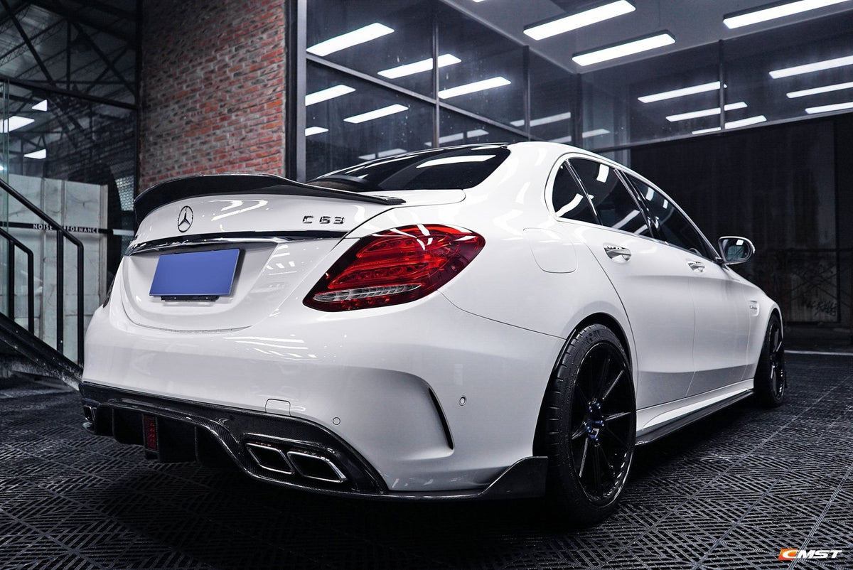 CMST Carbon Fiber Side Skirt for Mercedes Benz W205 / AMG Sport Package / C63 AMG Sedan (2015-2020) - Aero Carbon UK