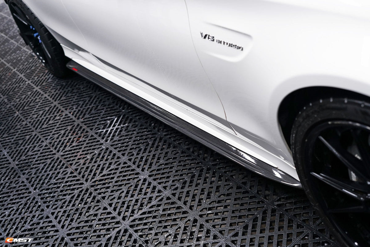 CMST Carbon Fiber Side Skirt for Mercedes Benz W205 / AMG Sport Package / C63 AMG Sedan (2015-2020) - Aero Carbon UK