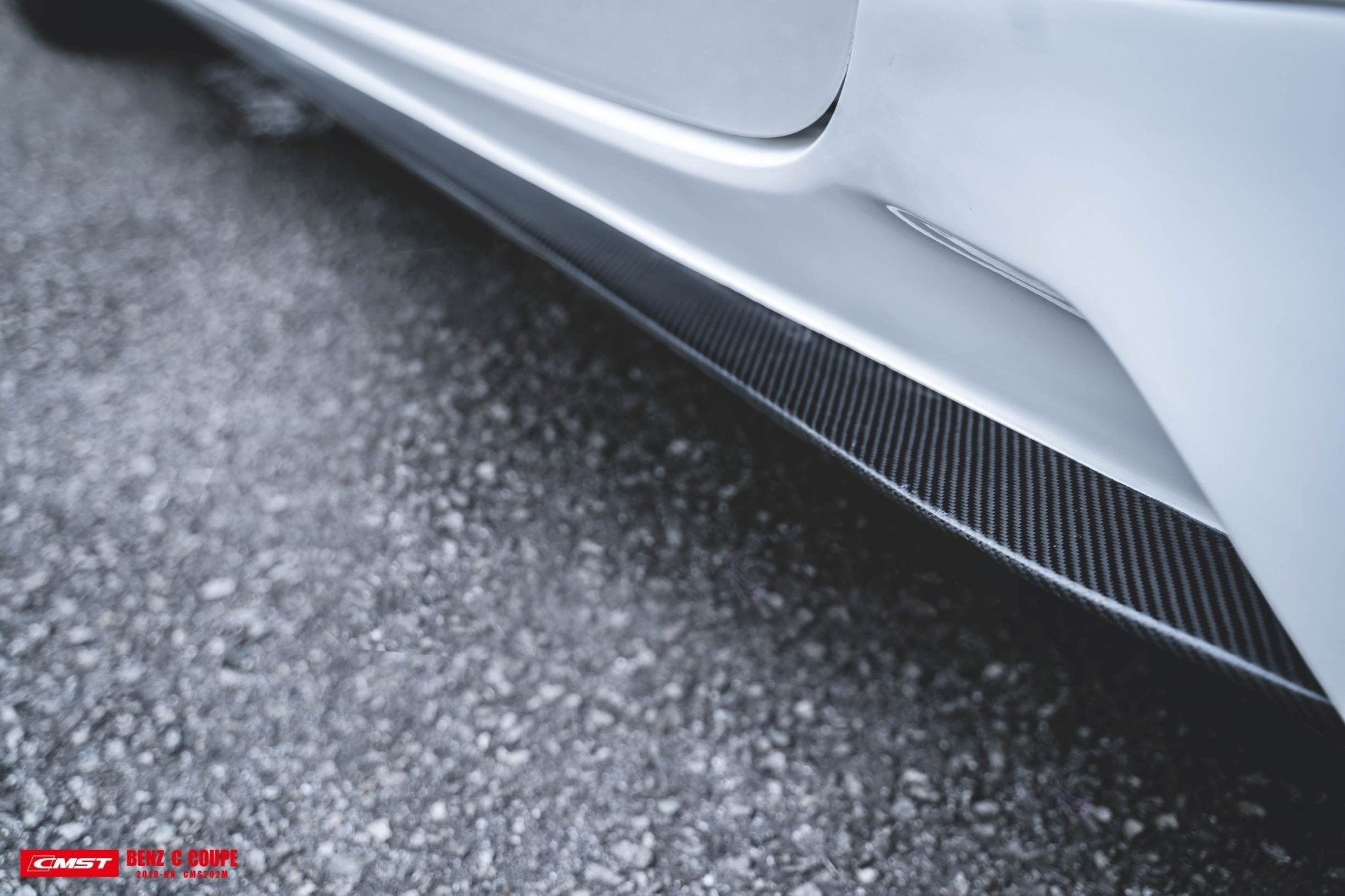 CMST Carbon Fiber Side Skirts for Mercedes Benz W205 / AMG Sport Package / C63 AMG Coupe (2015-21) Partial - Aero Carbon UK