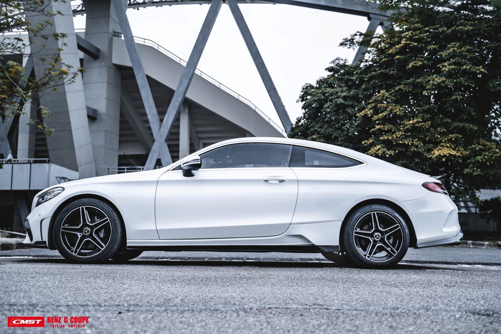 CMST Carbon Fiber Side Skirts for Mercedes Benz W205 / AMG Sport Package / C63 AMG Coupe (2015-21) Partial - Aero Carbon UK