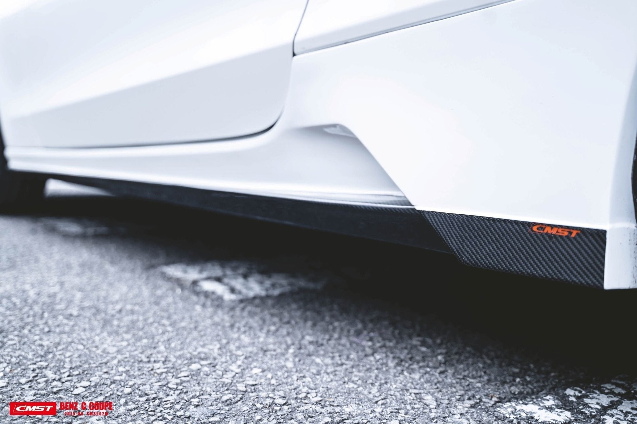 CMST Carbon Fiber Side Skirts for Mercedes Benz W205 / AMG Sport Package / C63 AMG Coupe (2015-21) Partial - Aero Carbon UK