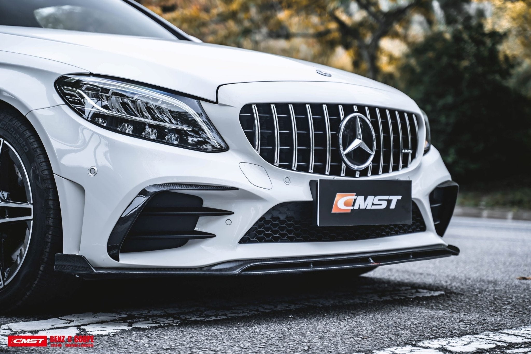 CMST Carbon Fiber Upper Valences for Mercedes Benz C Coupe W205 (2019-ON) - Aero Carbon UK
