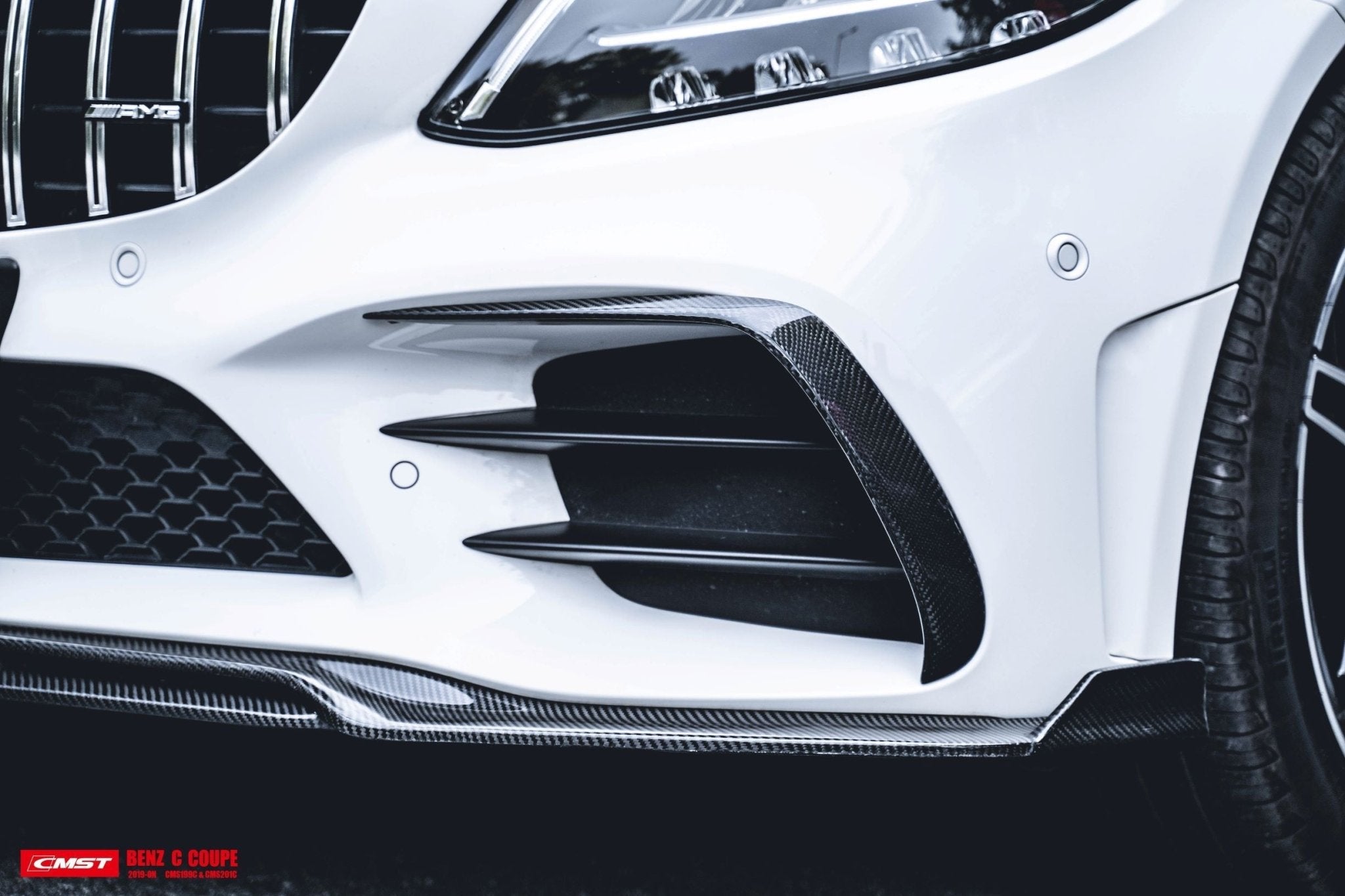 CMST Carbon Fiber Upper Valences for Mercedes Benz C Coupe W205 (2019-ON) - Aero Carbon UK
