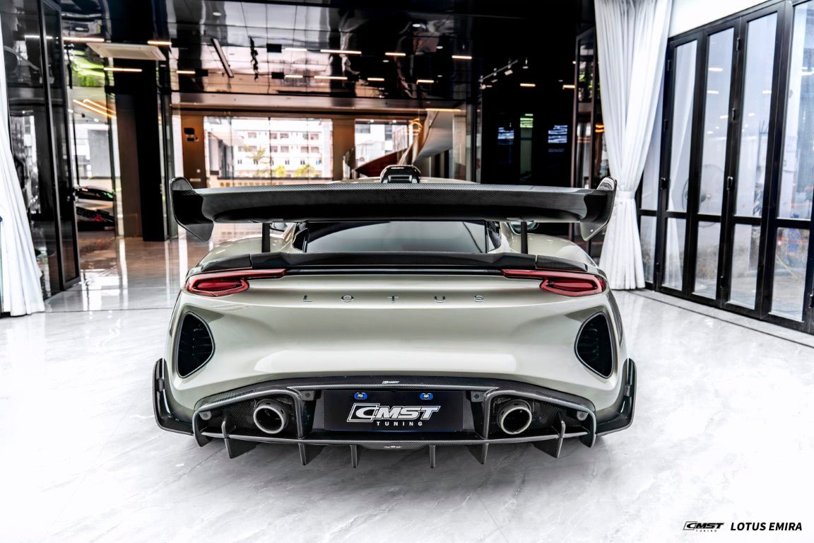 CMST - LOTUS EMIRA 2022+ DRY CARBON FIBRE V3 REAR SPOILER - Aero Carbon UK