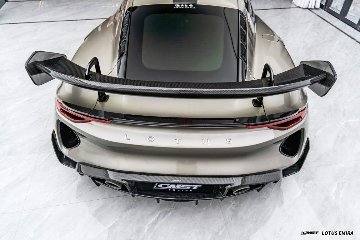 CMST - LOTUS EMIRA 2022+ DRY CARBON FIBRE V3 REAR SPOILER - Aero Carbon UK