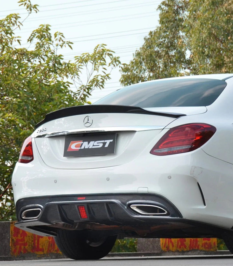 CMST - MERCEDES BENZ C - CLASS C63/S C43 AMG W205 4DR CARBON FIBER REAR DIFFUSER - Aero Carbon UK