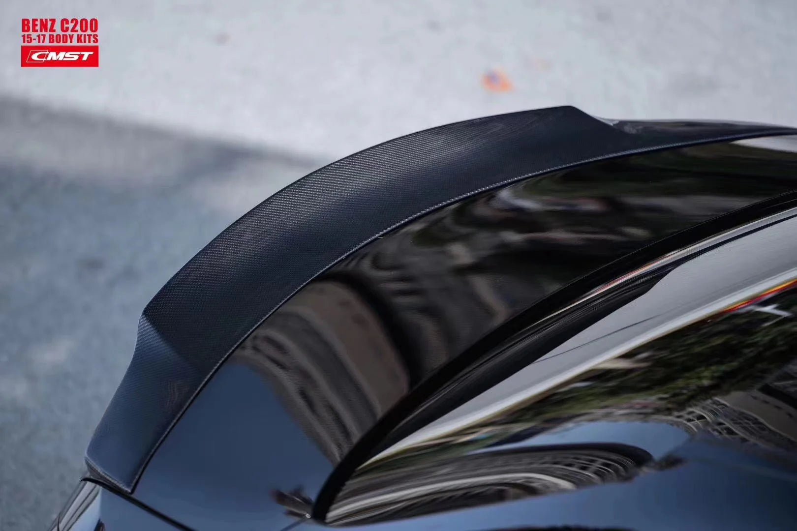CMST - MERCEDES BENZ C - CLASS C63/S C43 AMG W205 4DR CARBON FIBER REAR SPOILER - Aero Carbon UK