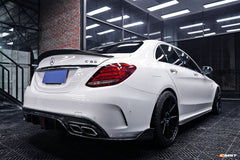 CMST - MERCEDES BENZ C63 SEDAN / COUPE W205 CARBON FIBRE REAR DIFFUSER WITH BRAKE LIGHT - Aero Carbon UK