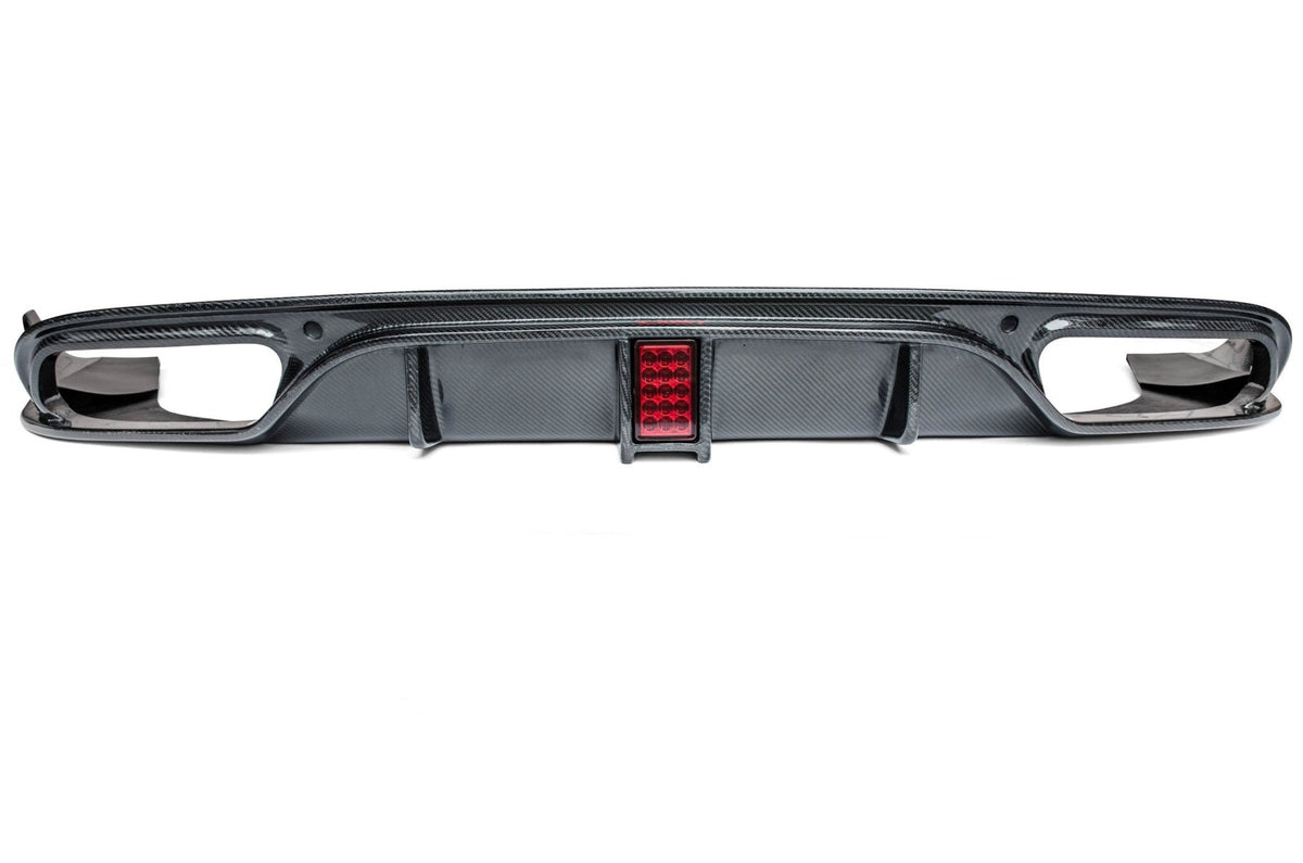CMST - MERCEDES BENZ C63 SEDAN / COUPE W205 CARBON FIBRE REAR DIFFUSER WITH BRAKE LIGHT - Aero Carbon UK