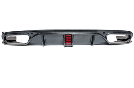 CMST - MERCEDES BENZ C63 SEDAN / COUPE W205 CARBON FIBRE REAR DIFFUSER WITH BRAKE LIGHT - Aero Carbon UK