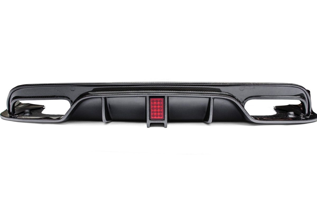 CMST - MERCEDES BENZ C63 SEDAN / COUPE W205 CARBON FIBRE REAR DIFFUSER WITH BRAKE LIGHT - Aero Carbon UK