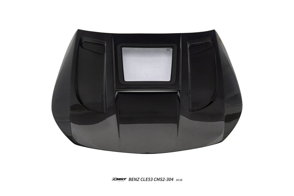 CMST - MERCEDES BENZ CLE53 C236 CARBON FIBRE BONNET / HOOD B - MIDDLE TRANSPARENT VERSION - Aero Carbon UK
