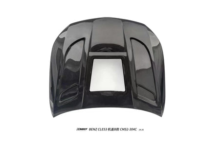 CMST - MERCEDES BENZ CLE53 C236 CARBON FIBRE BONNET / HOOD B - MIDDLE TRANSPARENT VERSION - Aero Carbon UK