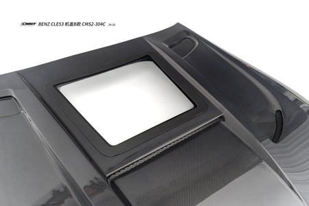 CMST - MERCEDES BENZ CLE53 C236 CARBON FIBRE BONNET / HOOD B - MIDDLE TRANSPARENT VERSION - Aero Carbon UK