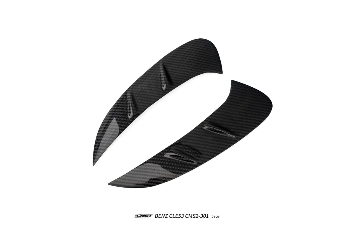 CMST - MERCEDES BENZ CLE53 C236 DRY CARBON FIBRE REAR BUMPER AIR OUTLET TRIM 2 PIECES - Aero Carbon UK