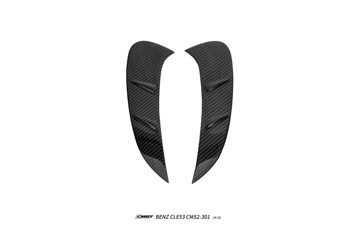 CMST - MERCEDES BENZ CLE53 C236 DRY CARBON FIBRE REAR BUMPER AIR OUTLET TRIM 2 PIECES - Aero Carbon UK