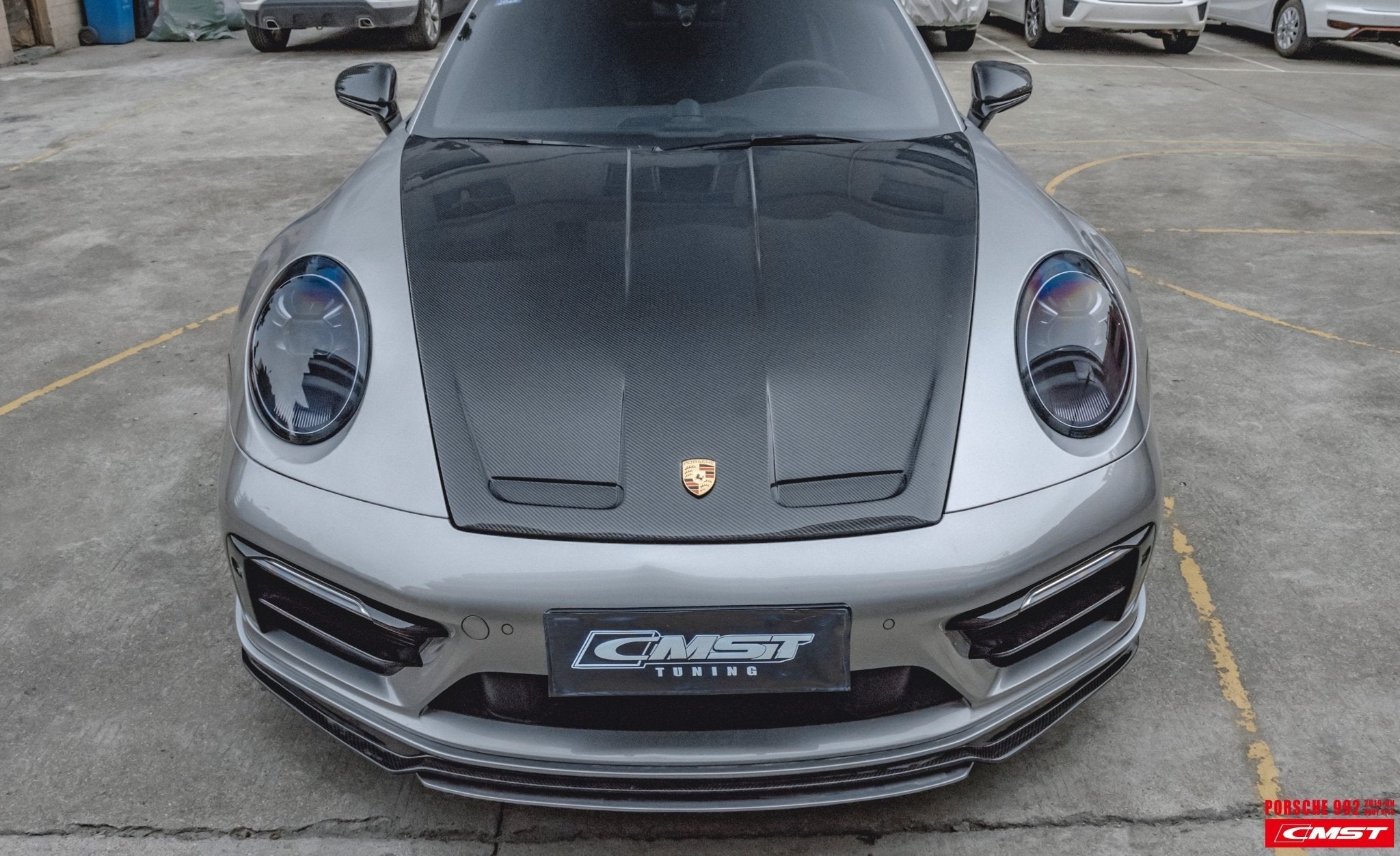 CMST - PORSCHE 911 992 2020+ CARBON FIBRE HOOD BONNET GT3 STYLE - Aero Carbon UK