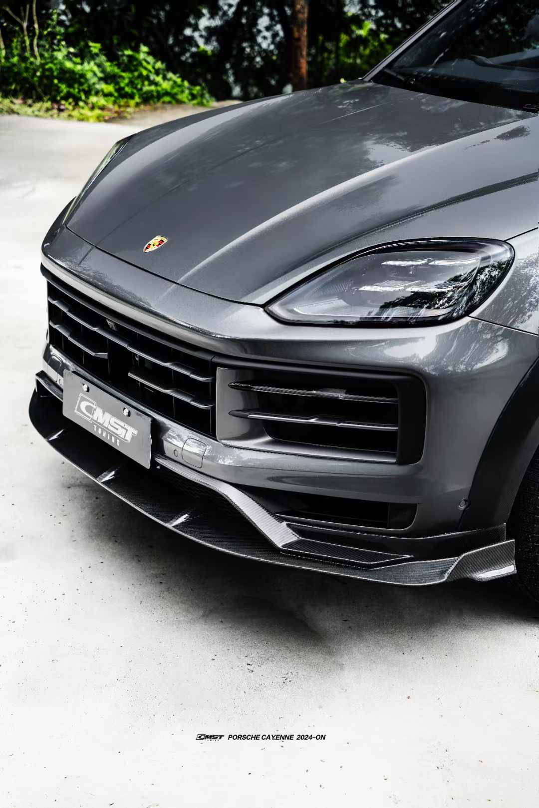 CMST - PORSCHE CAYENNE 2024+ DRY CARBON FIBRE FRONT LIP - Aero Carbon UK