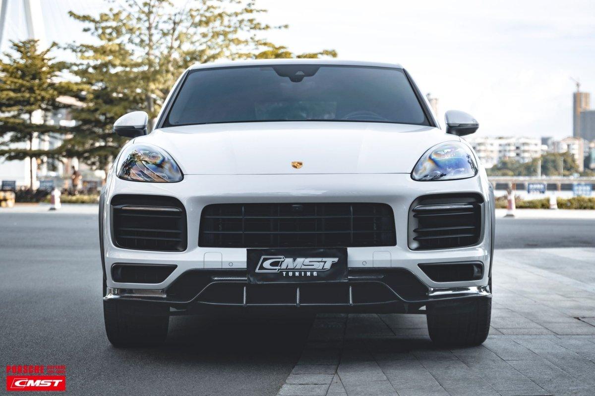 CMST - PORSCHE CAYENNE 9Y0 9Y3 CARBON FIBRE FRONT LIP - Aero Carbon UK