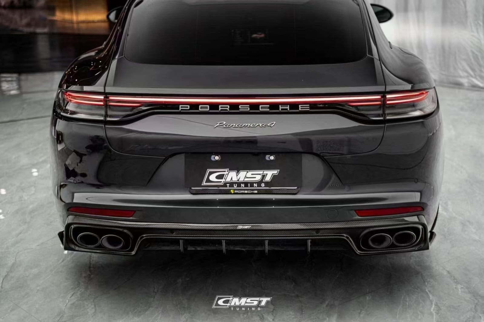 CMST - PORSCHE PANAMERA 971 TURBO / GTS CARBON FIBRE REAR DIFFUSER V1 - Aero Carbon UK