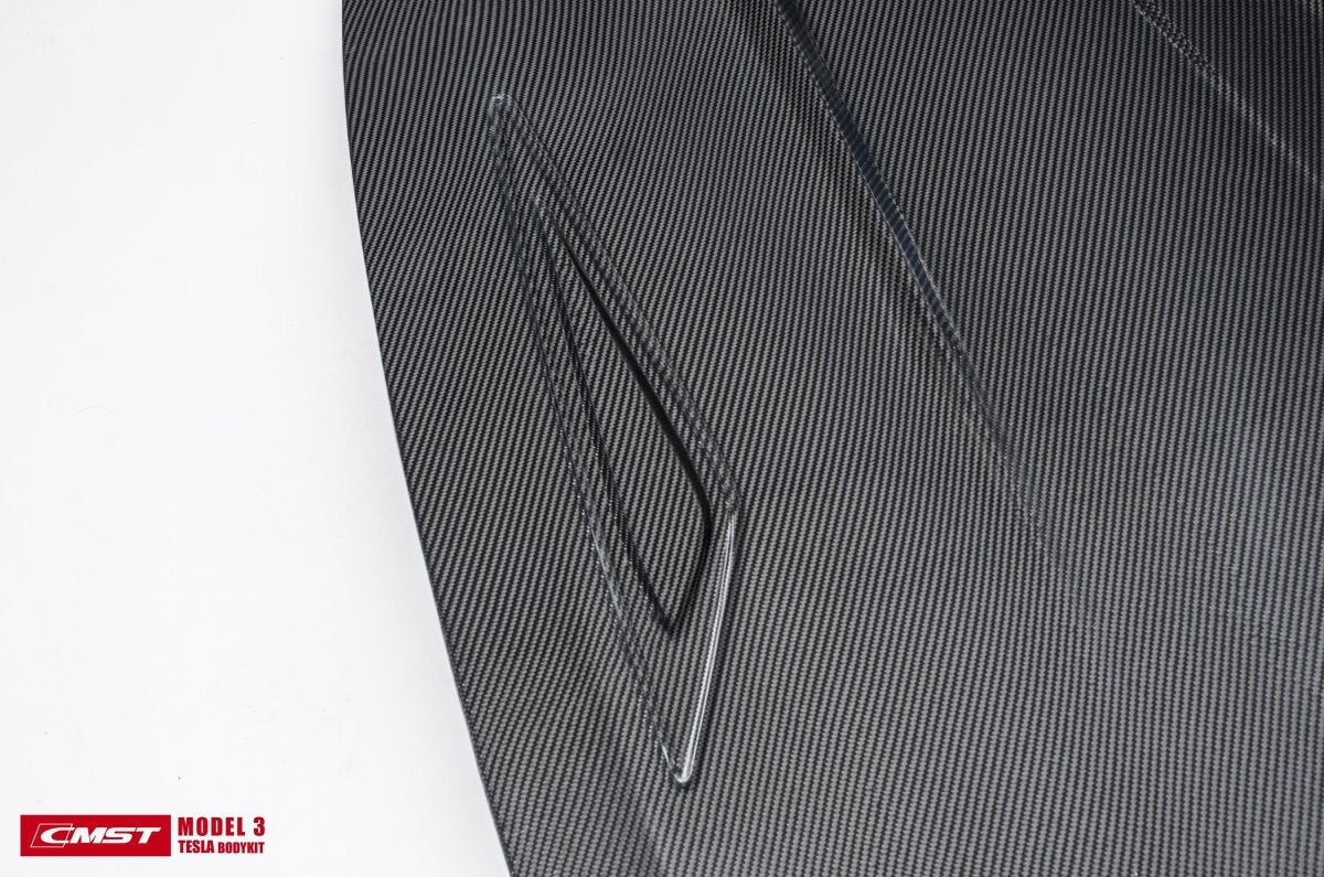 CMST - TESLA MODEL 3 CARBON FIBRE BONNET / HOOD V1 - Aero Carbon UK