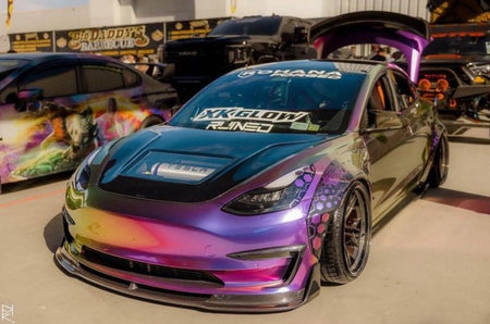 CMST - TESLA MODEL 3 CARBON FIBRE GLASS TRANSPARENT BONNET / HOOD V1 - Aero Carbon UK