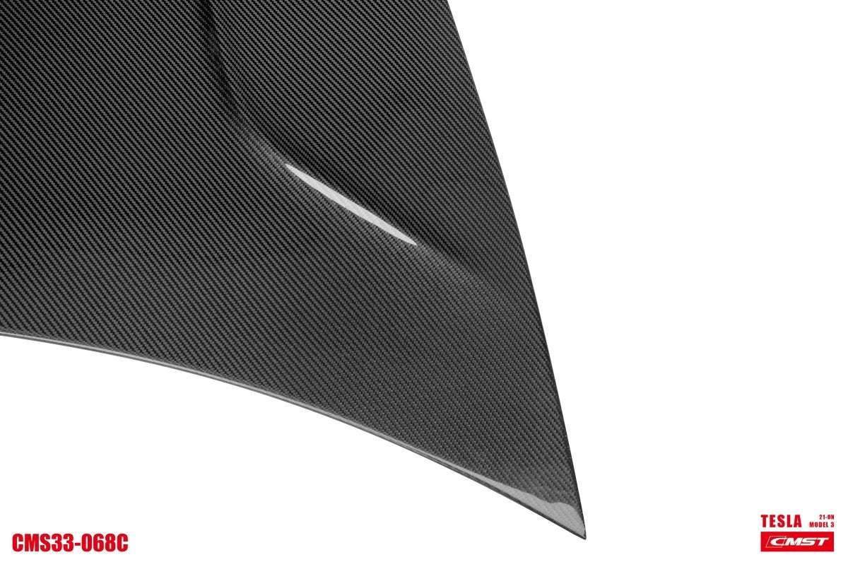 CMST - TESLA MODEL 3 CARBON FIBRE GLASS TRANSPARENT BONNET / HOOD V1 - Aero Carbon UK