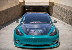 CMST - TESLA MODEL 3 CARBON FIBRE GLASS TRANSPARENT BONNET / HOOD V1 - Aero Carbon UK