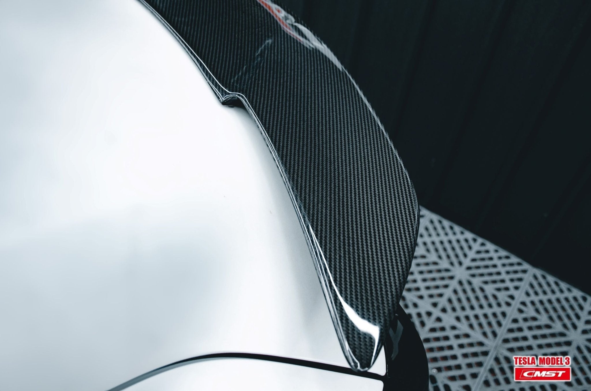 CMST - TESLA MODEL 3 CARBON FIBRE SPOILER V3 - Aero Carbon UK